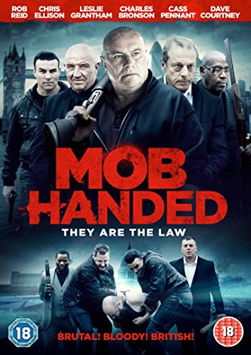 DVD cover for Mob Handed featuring several men in suits against a London backdrop.
