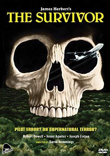 DVD cover for "The Survivor" featuring a skull and airplane image.