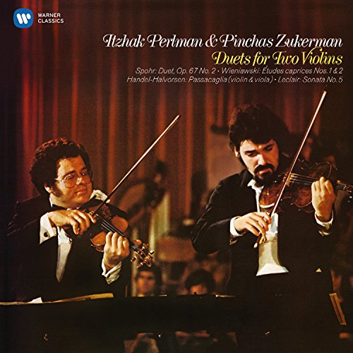 CD cover featuring Itzhak Perlman and Pinchas Zukerman playing violins.