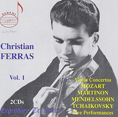 CD cover featuring violinist Christian Ferras in black and white.