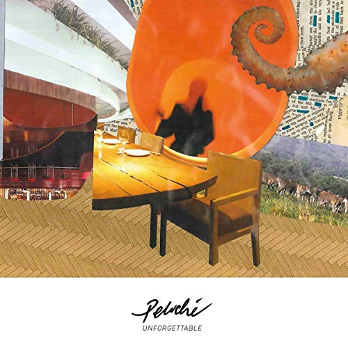 CD cover for "Peluch - Unforgettable" with abstract collage imagery.