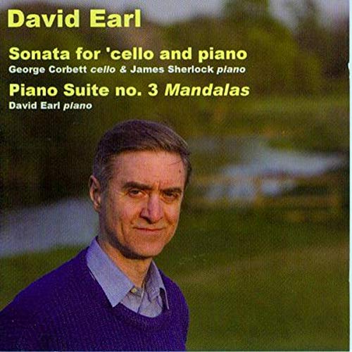 CD cover featuring portrait of composer David Earl against a green landscape.