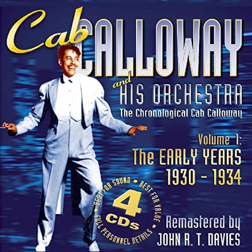 Cab Calloway in a suit, album cover for a 4-CD set, 1930-1934.