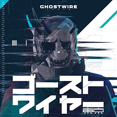 Ghostwire: Tokyo soundtrack vinyl cover featuring a masked figure and Japanese text.
