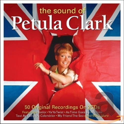 Petula Clark album cover featuring the singer emerging from a Union Jack.