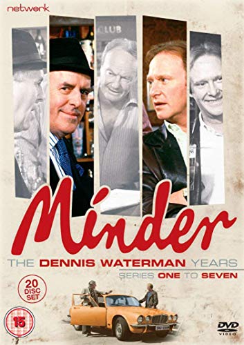 Minder" DVD cover featuring Dennis Waterman and other cast members in portraits.