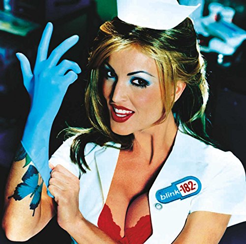 Woman in nurse outfit with blue gloves, album cover art.
