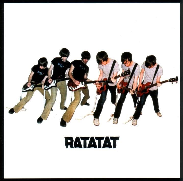Ratatat CD cover: six figures playing red electric guitars.