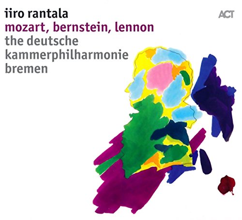 CD cover with abstract watercolor painting in blue, green, and yellow.