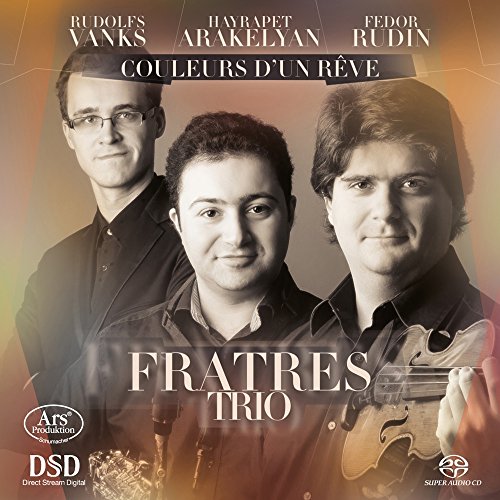 CD cover featuring three formally dressed musicians and a violin.