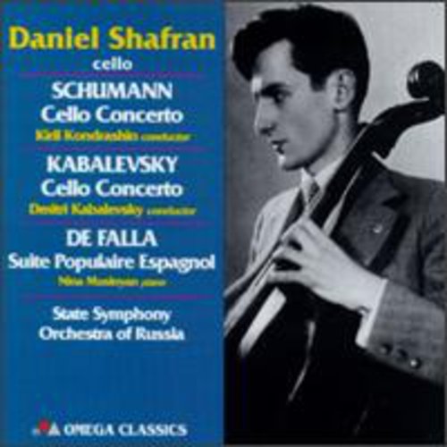 CD cover featuring cellist Daniel Shafran in profile with his instrument.
