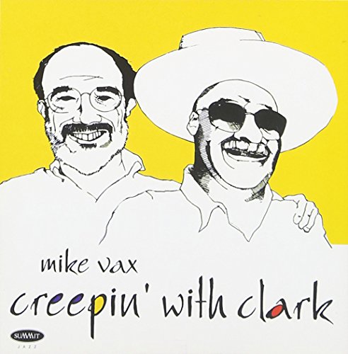 CD cover: black and white illustration of two smiling jazz musicians.