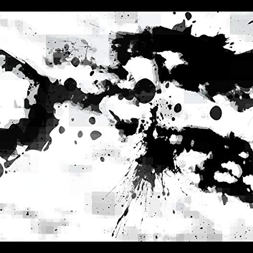 CD cover with abstract black and white ink splatter design.