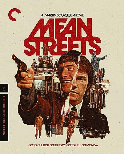 “Mean Streets” Blu-ray cover featuring a man with a gun and city scene.