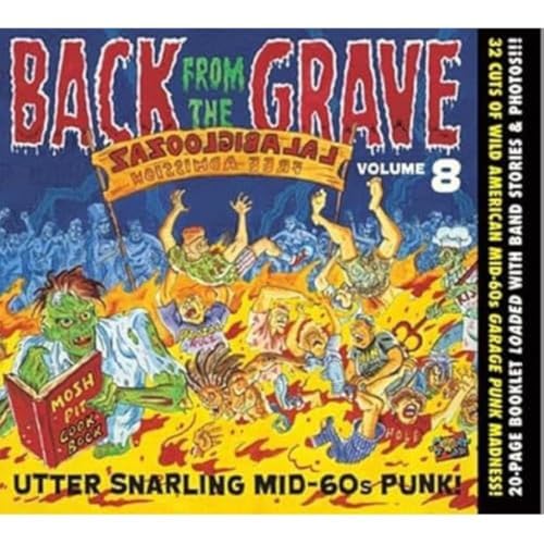 CD cover for “Back From The Grave Vol. 8” with zombie illustration.