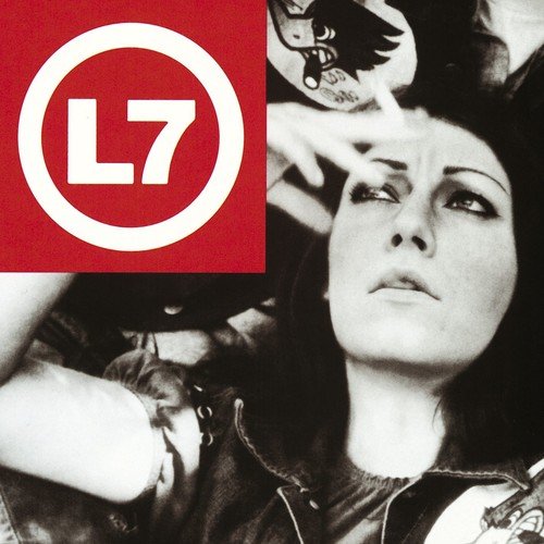 L7 album cover: black and white portrait with red circle logo.