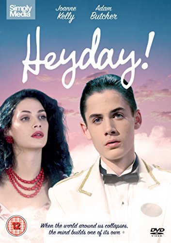 DVD cover for “Heyday!” featuring two actors and a cloudy sky.