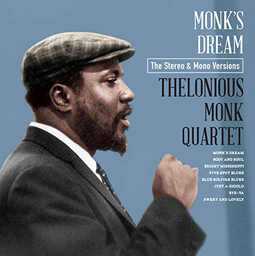 Thelonious Monk Quartet album cover featuring a portrait of Monk.