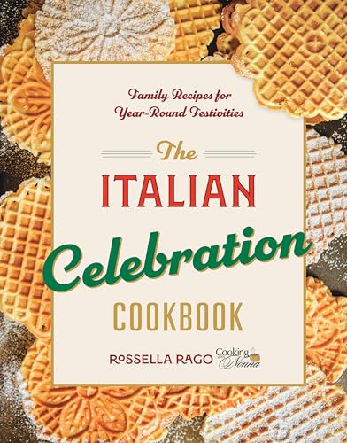 Cookbook cover with Italian title and surrounding patterned cookies.