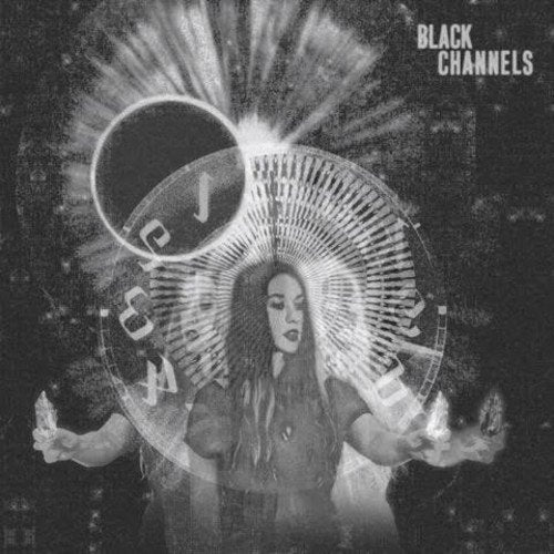 Black and white album cover featuring a woman with long hair.