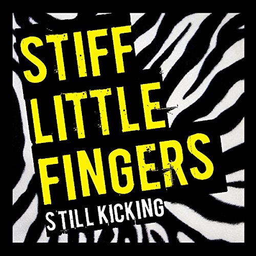 CD cover for “Still Kicking” by Stiff Little Fingers, with zebra stripes.