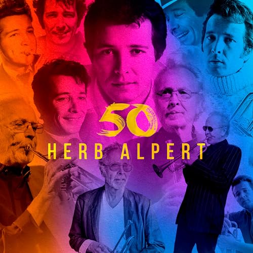 CD cover for Herb Alpert’s “50” featuring a collage of portraits.