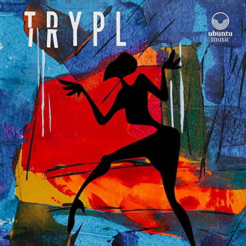 CD cover for Trypl, featuring a silhouetted figure on a colorful abstract background.