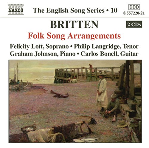 CD cover for Britten’s Folk Song Arrangements featuring a coastal scene.