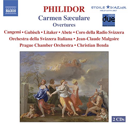 CD cover: "Carmen Saeculare" by Philidor, with classical painting imagery.