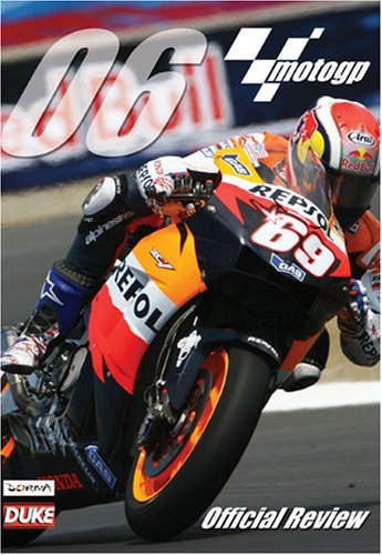 DVD cover for 2006 MotoGP review, featuring a motorcycle racer.