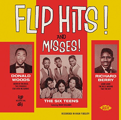 CD cover for "Flip Hits and Misses" featuring portraits of musicians.