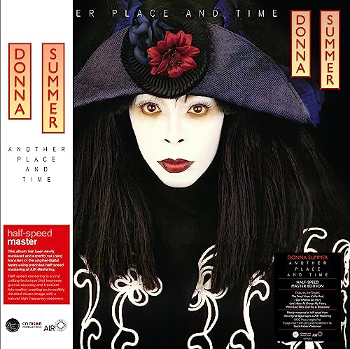Donna Summer album cover, “Another Place and Time,” featuring a portrait.