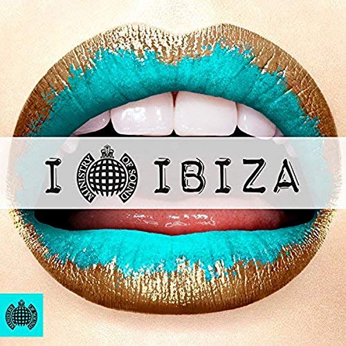 CD cover: lips with "I Love Ibiza" text and Ministry of Sound logo.