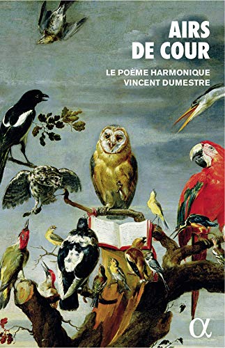 CD cover with painted birds perched on branches and an open book.