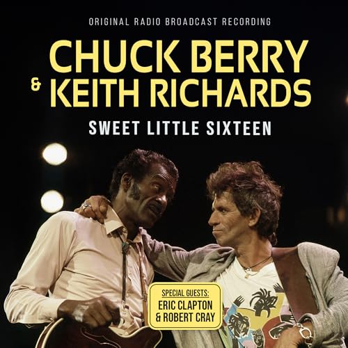 Chuck Berry and Keith Richards portrait on a CD cover.