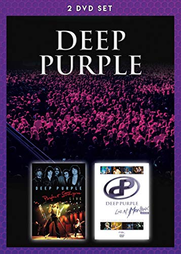 Deep Purple "Perfect Strangers Live" DVD cover with band and concert crowd.