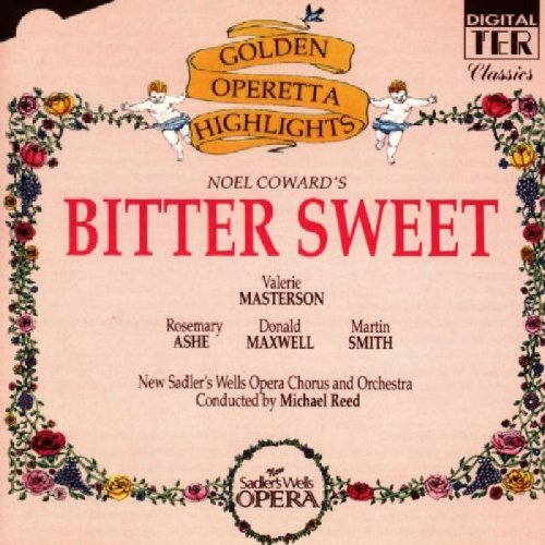 CD cover for “Bitter Sweet” operetta highlights, floral border, pink background.