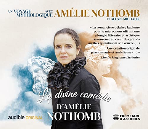 CD cover featuring author Amélie Nothomb with sculpted heads and text.