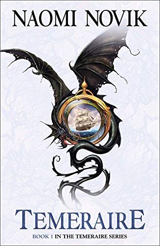 Book cover: dragon wings encircling a ship inside an ornate frame.