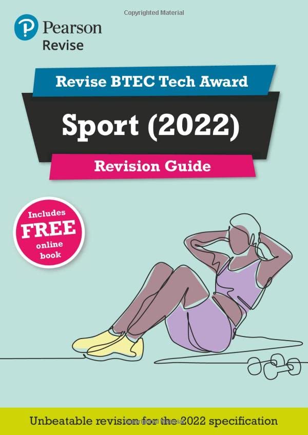 Pearson REVISE BTEC Tech Award Sport 2022 Revision Guide inc online edition - 2023 and 2024 exams and assessments: for home learning, 2022 and 2023 ... and exams (Revise BTEC Tech Award in Sport)