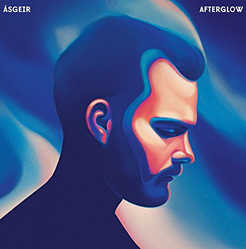 “Afterglow” CD cover: a stylized portrait of Ásgeir in blue and red tones.