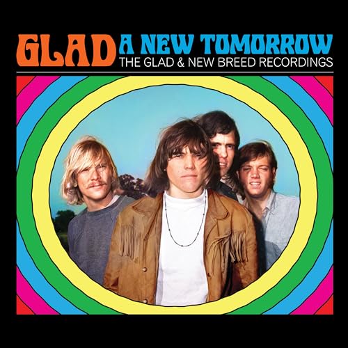 Album cover for Glad’s “A New Tomorrow” featuring a band portrait.