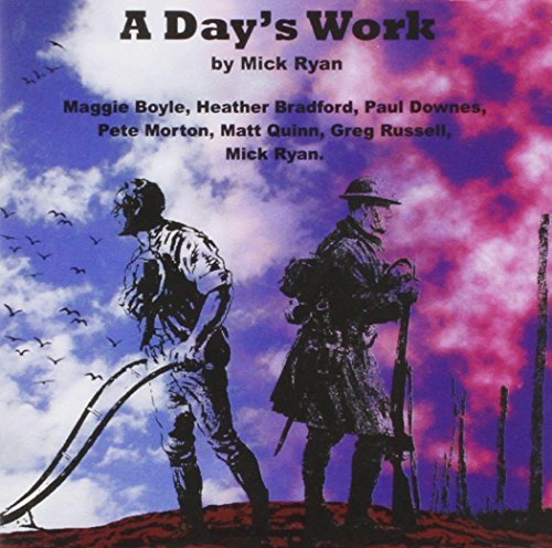 CD cover for “A Day’s Work” folk opera, featuring two laborers.