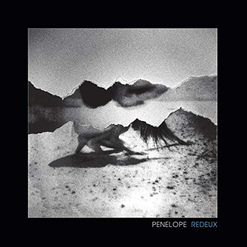 Black and white album art featuring a torn paper effect over a grainy landscape.