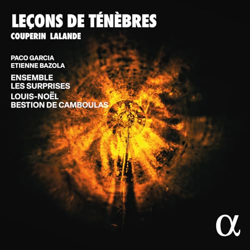 CD cover for “Leçons de Ténèbres” by Couperin and Lalande, fiery design.