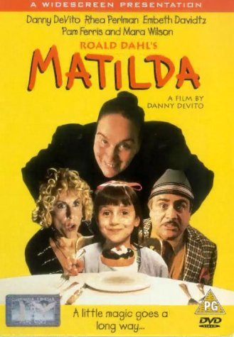 Matilda" DVD cover featuring the main characters and a cake.