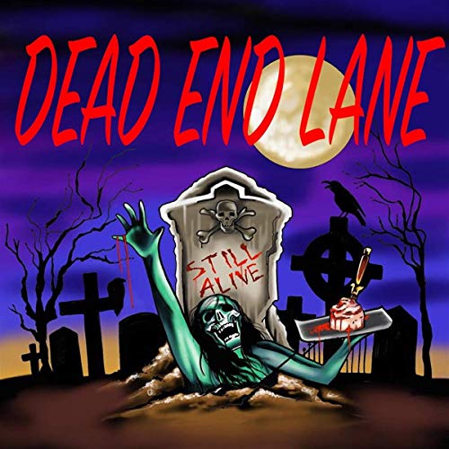 CD cover: zombie rising from grave under a full moon.