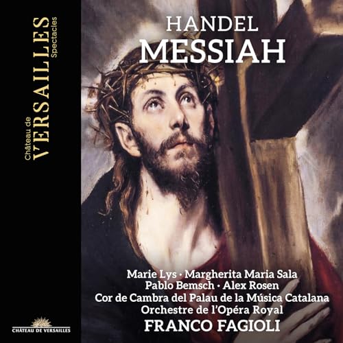 CD cover: Jesus with crown of thorns, "Handel Messiah" text, artist names.