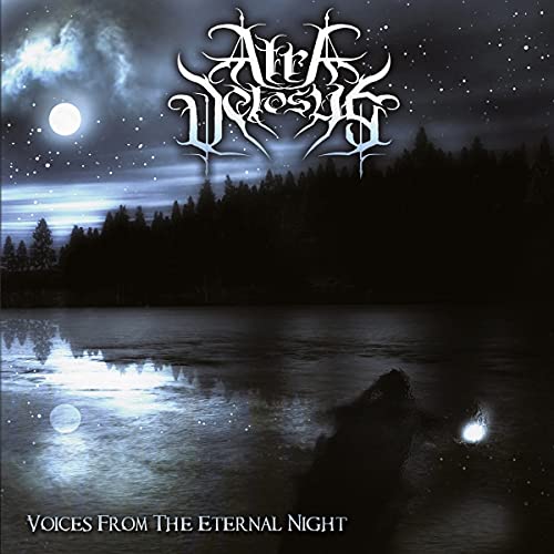 CD cover: dark forest, lake, moon, and band logo "Atra Vetosus.