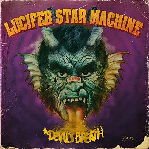 Vinyl record cover: demonic face with horns and outstretched tongue.